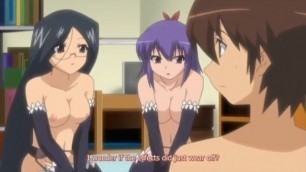Hentai threesome with horny girls