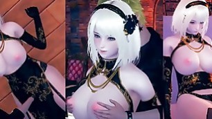 [Highly personalized and confident] AI 〇 Female play video (Blonde big breasts cheongsam beauty edition) Uninhabited island life system Real 3DCG erotic game [Hentai game]