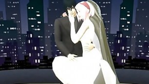 Sakura&#'s Wedding Part 1 Anime Hentai Netorare Newlyweds take Pictures with Eyes Covered Abused Wife Silly Husband