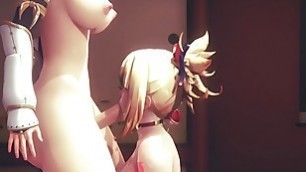 Genshin Impact Hentai Futanari 3D - Yoimiya x Ayaka Futanari Best Hentai Sex [Cunnilingus, boobjob, blowjob and fucked with creampie] - Japanese asian manga anime game porn