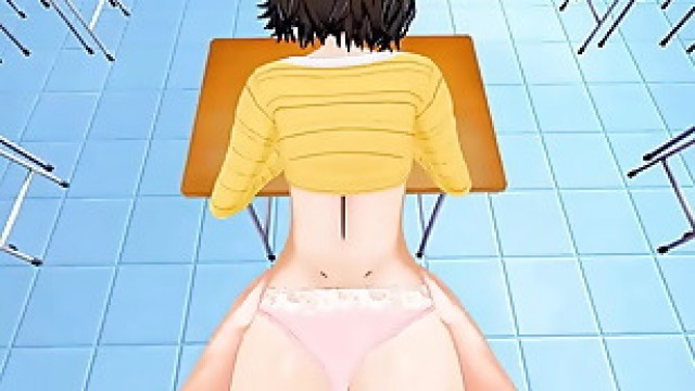 Fucking the hot teacher Sadayo Kawakami in her classroom from your POV, she rides your dick until you cum inside her - Persona 5 Hentai.